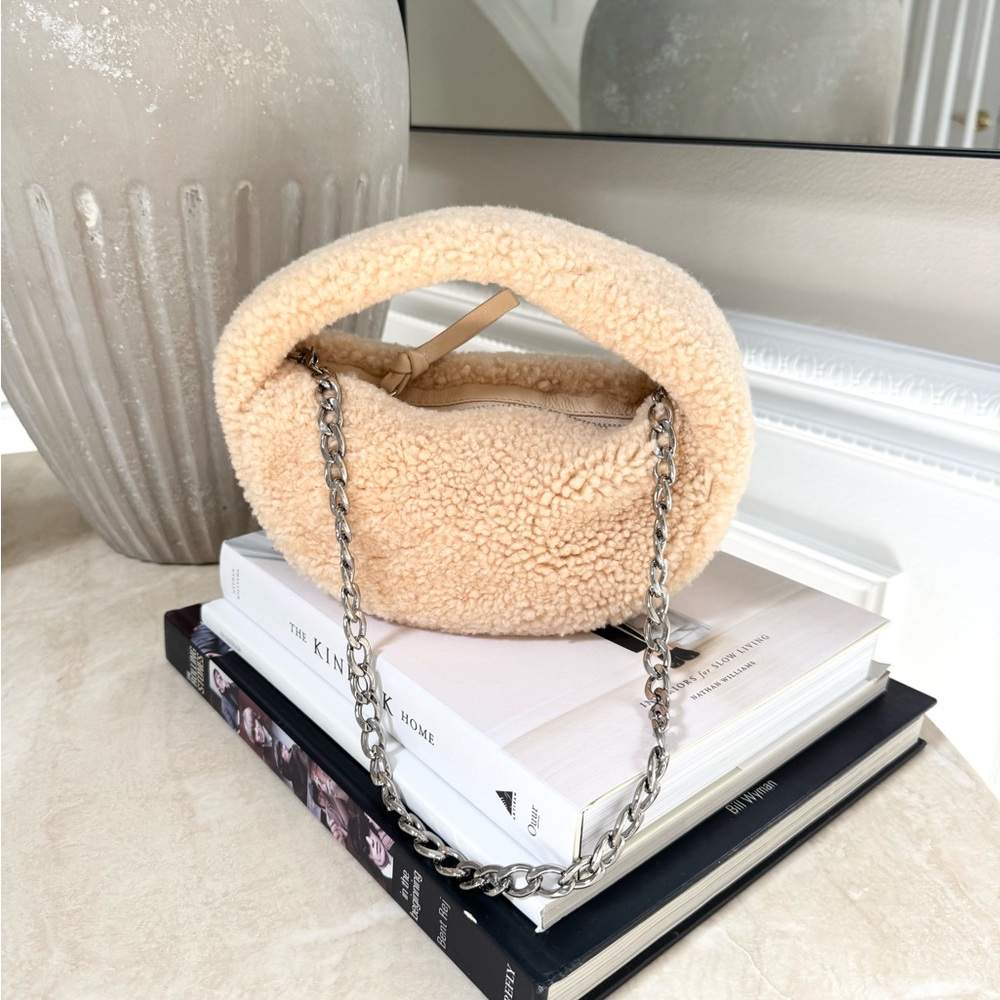 BY FAR Baby Cush Shearling Bag